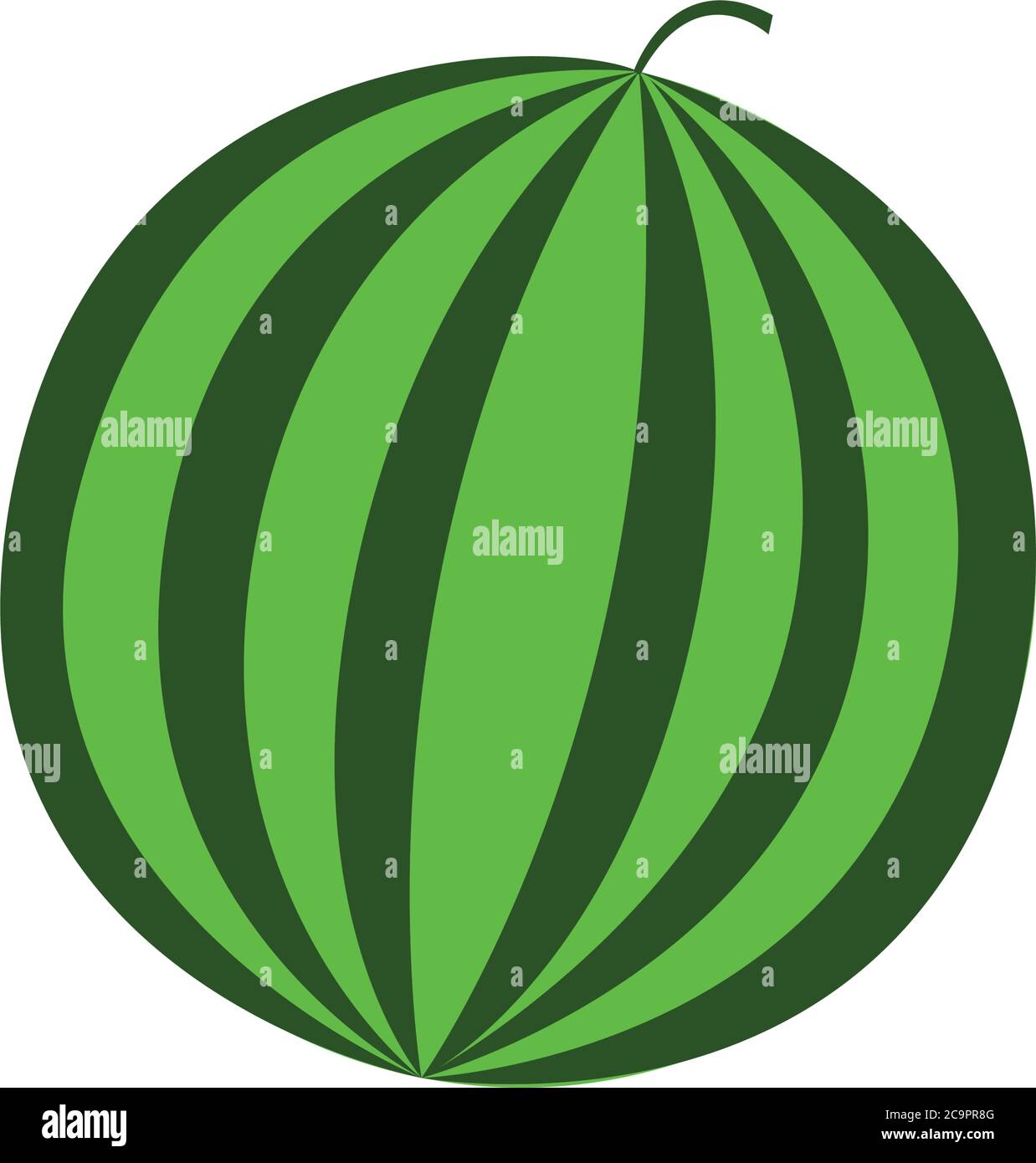 Watermelon Icon flat illustration isolated on white Stock Vector