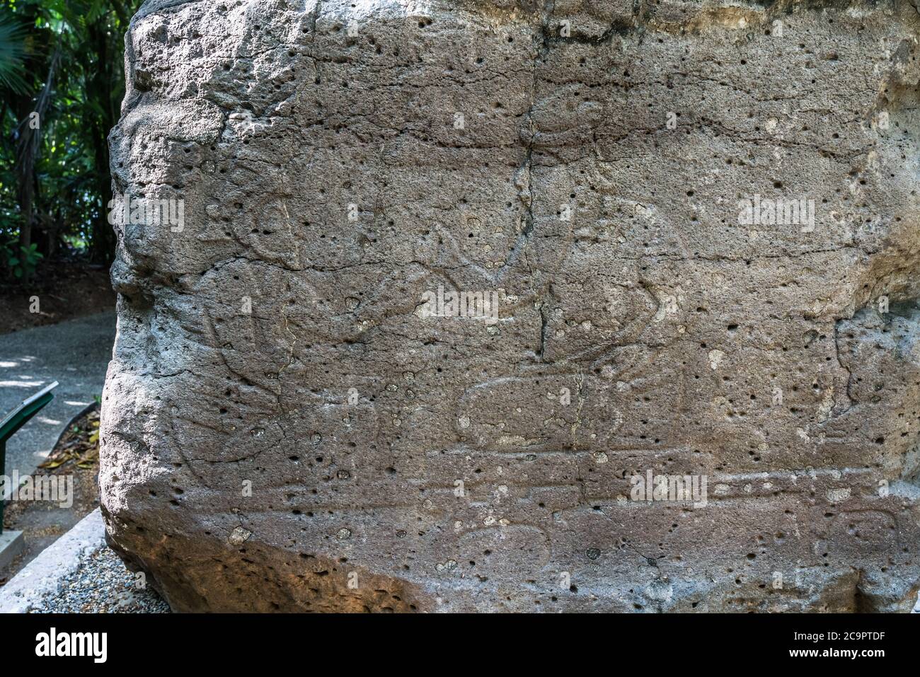 Altar 3, the Altar of the Dialog, from the Olmec ruins of La Venta ...