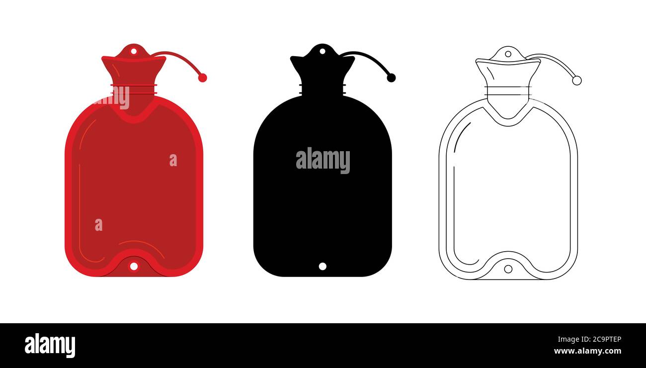 Medical warmer icon set isolated on white background. Stock Vector