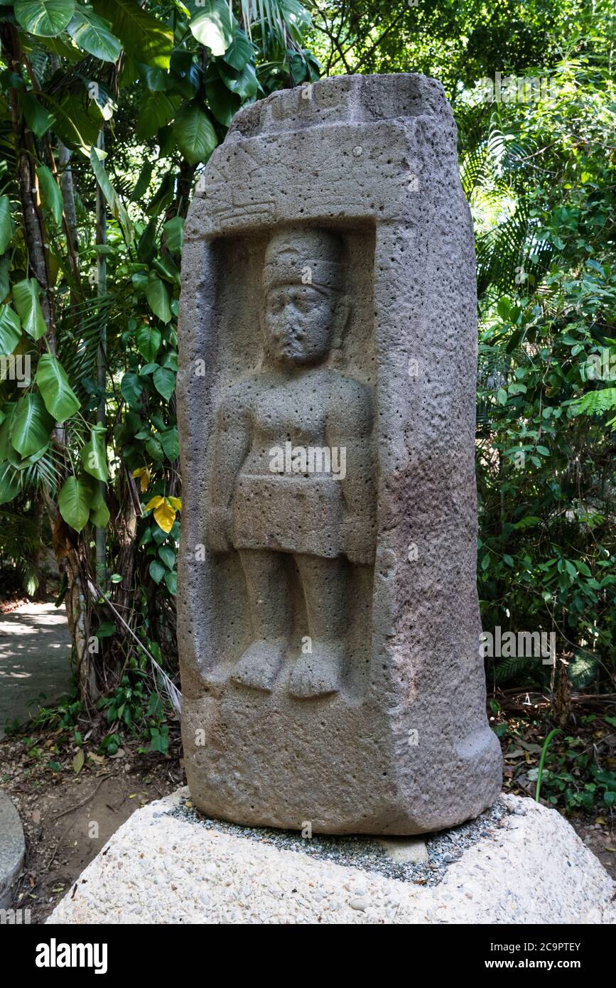 Stela 1, the Young Goddess, from the Olmec ruins of La Venta