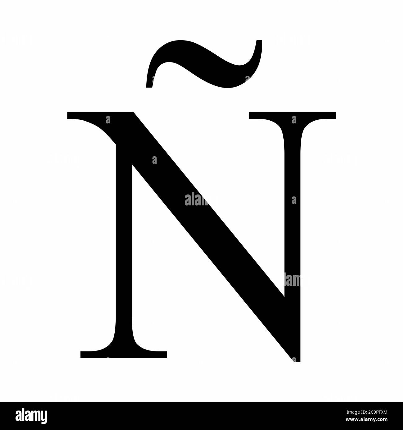 Latin N letter with tilde Stock Vector Image & Art   Alamy