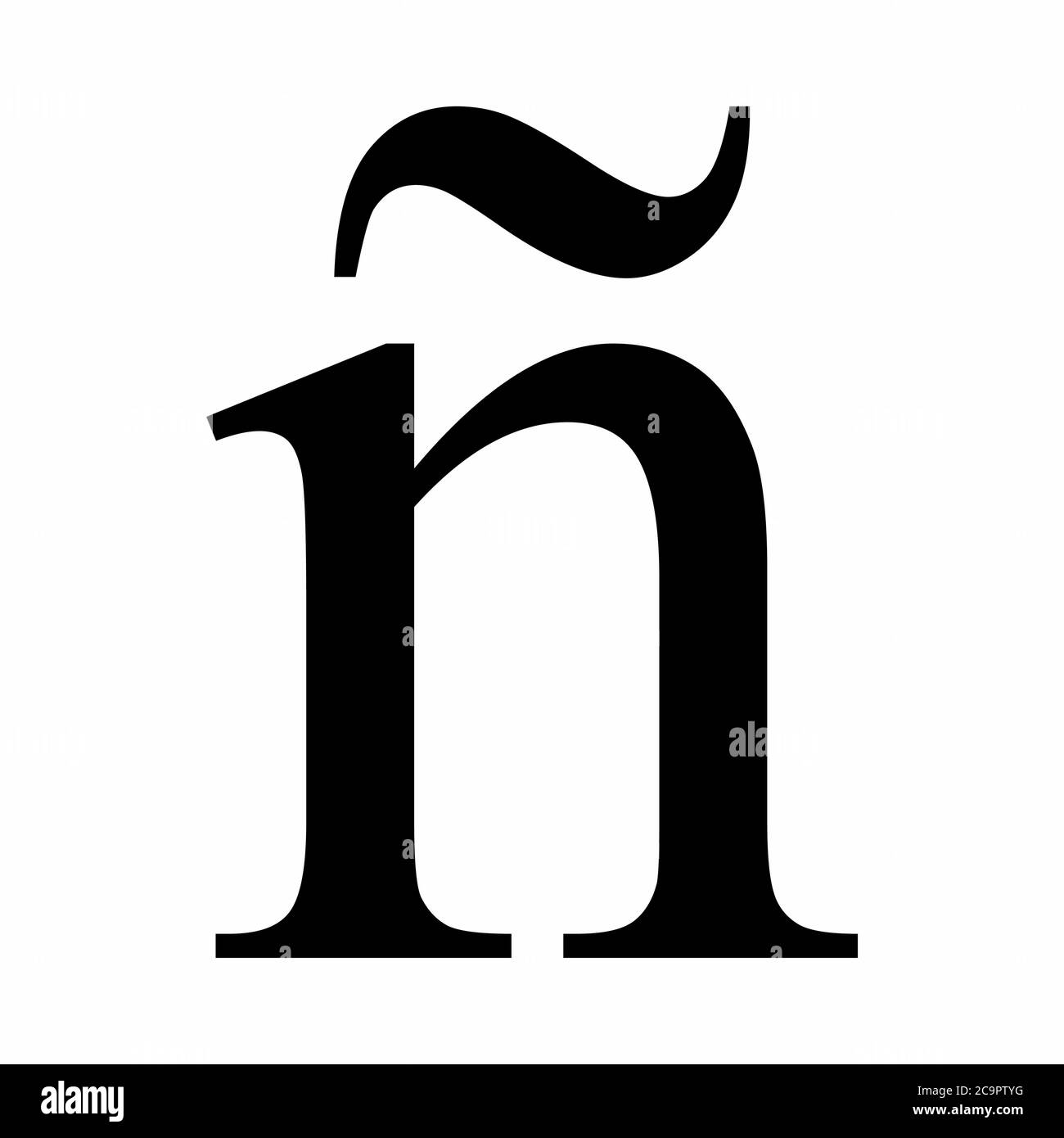 Latin N letter with tilde Stock Vector