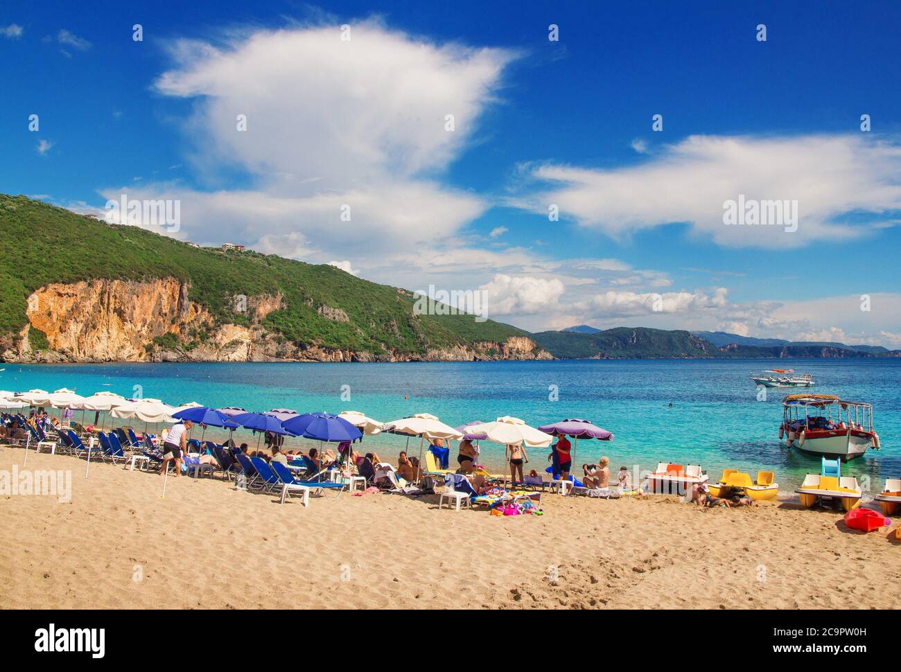 07.09.2014 - Lichnos Beach near Parga, Greece Stock Photo