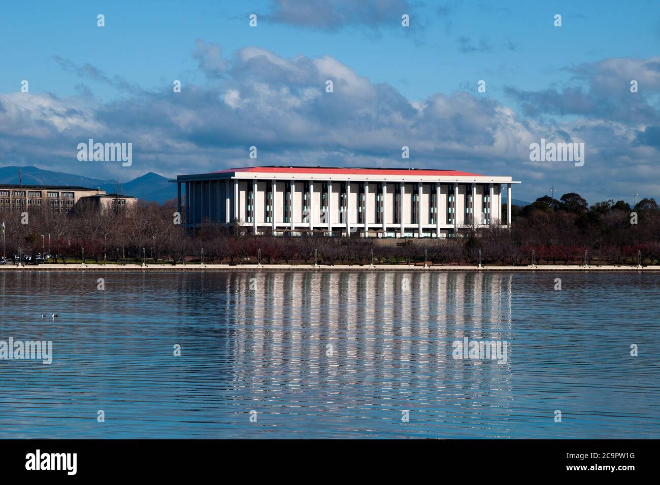 Canberra Australia, view of the National Library of Australia with ...