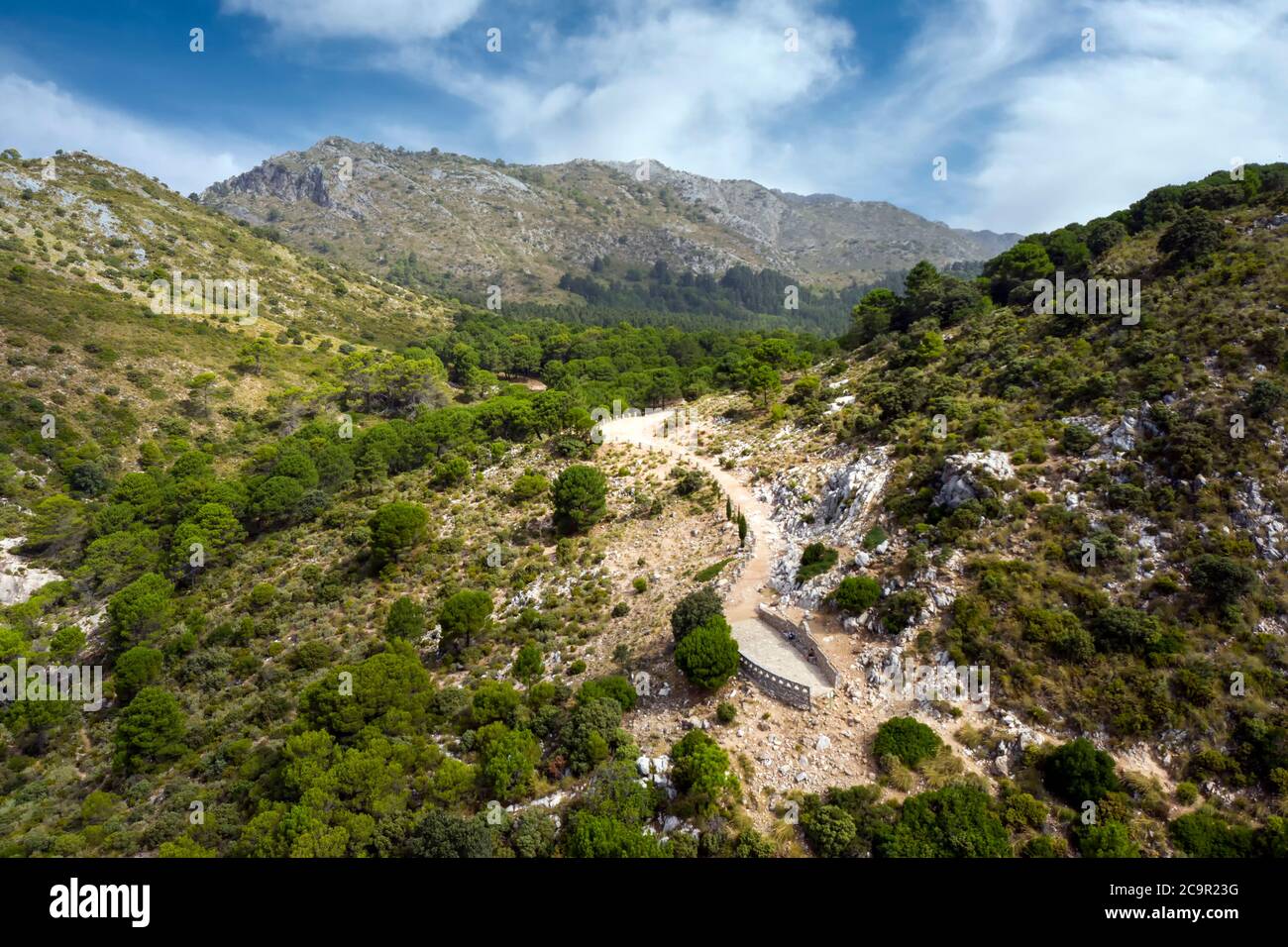 viewpoint of the roe deer in sierra blanca, Ojen, Malaga Stock Photo