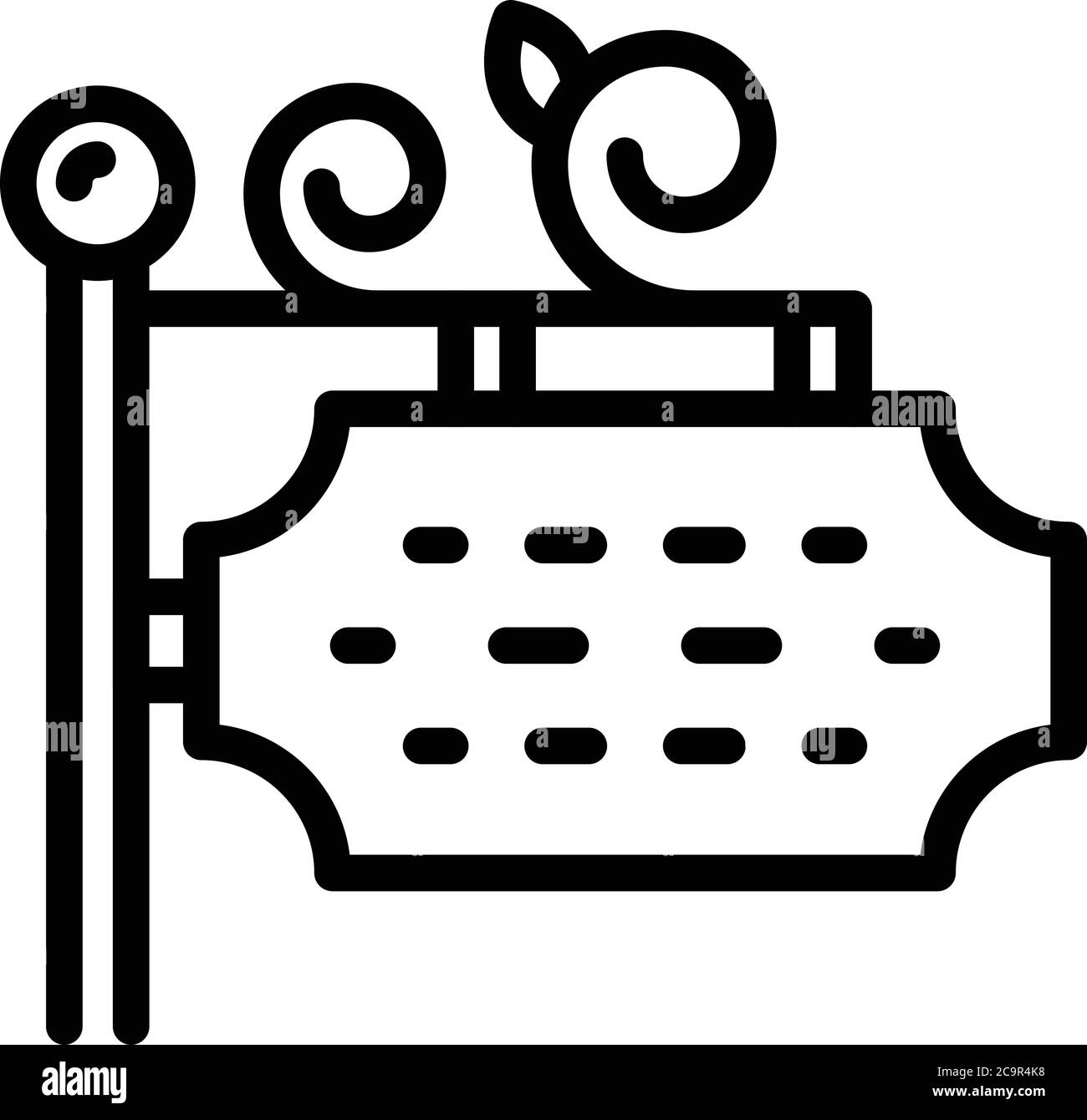 Street metal banner icon, outline style Stock Vector Image & Art - Alamy