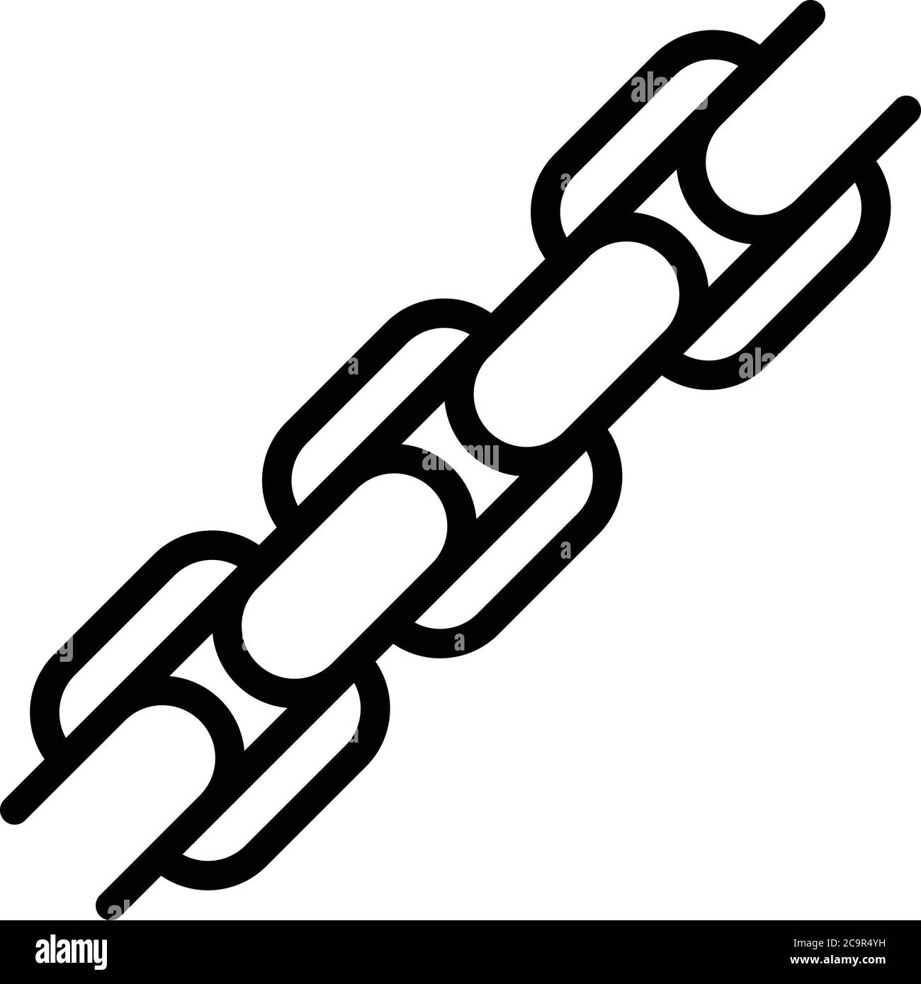 Blacksmith chain icon, outline style Stock Vector