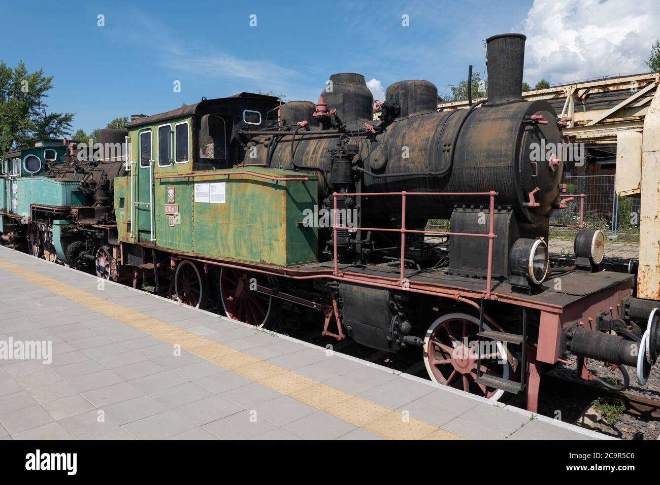 Steam locomotive OKi1-1 manufactured in 1931 by Friedrich Krupp AG in Station Museum (Stacja Muzeum) in Warsaw, Poland Stock Photo