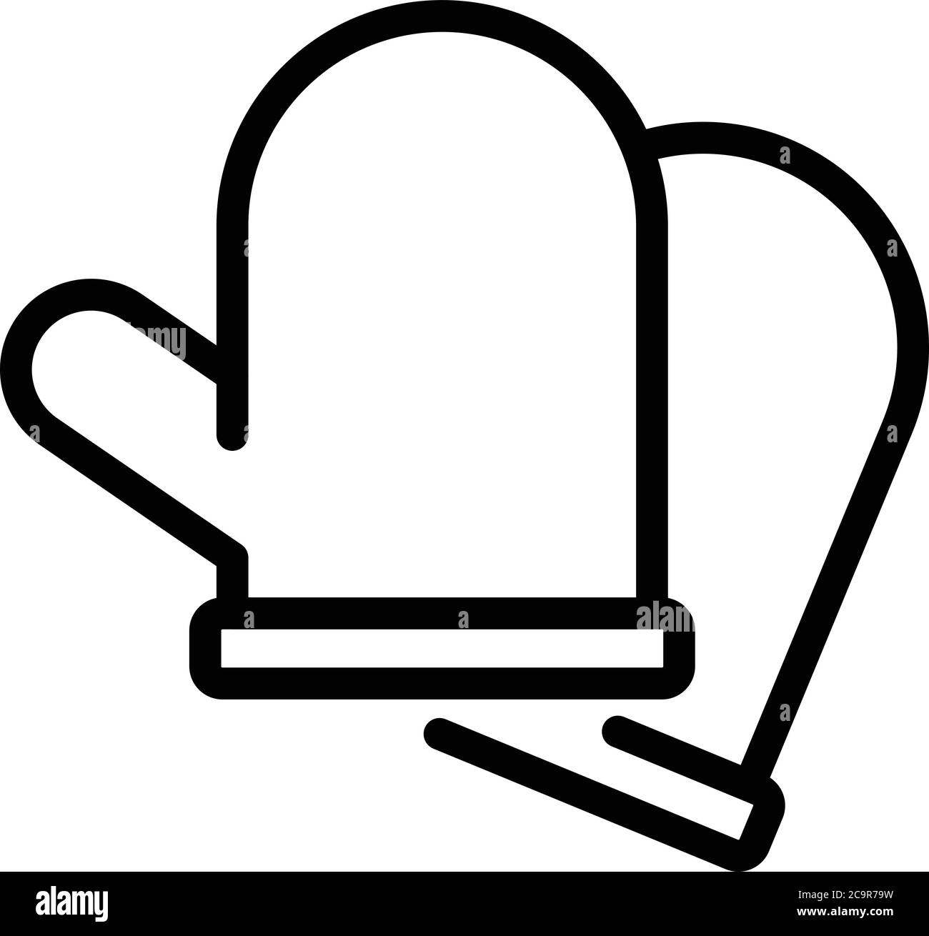 Blacksmith gloves icon, outline style Stock Vector