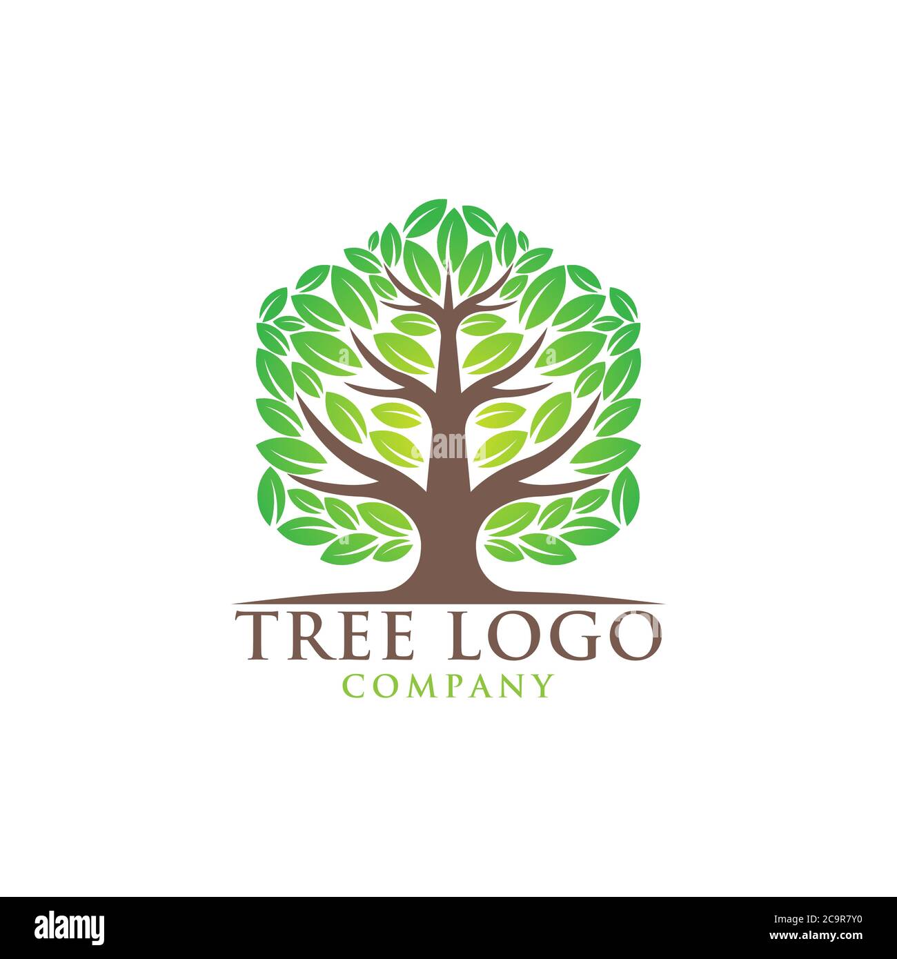 Tree Logo design vector illustration. Abstract Tree Logo vector in ...