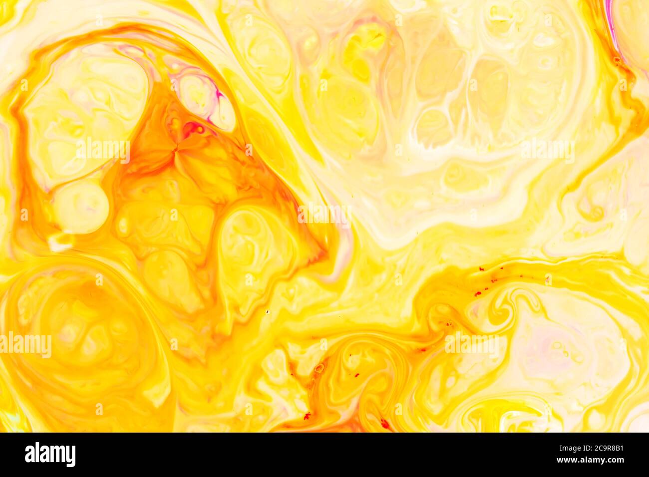 Abstract red orange background. Fluid art texture. Swirl liquid pattern