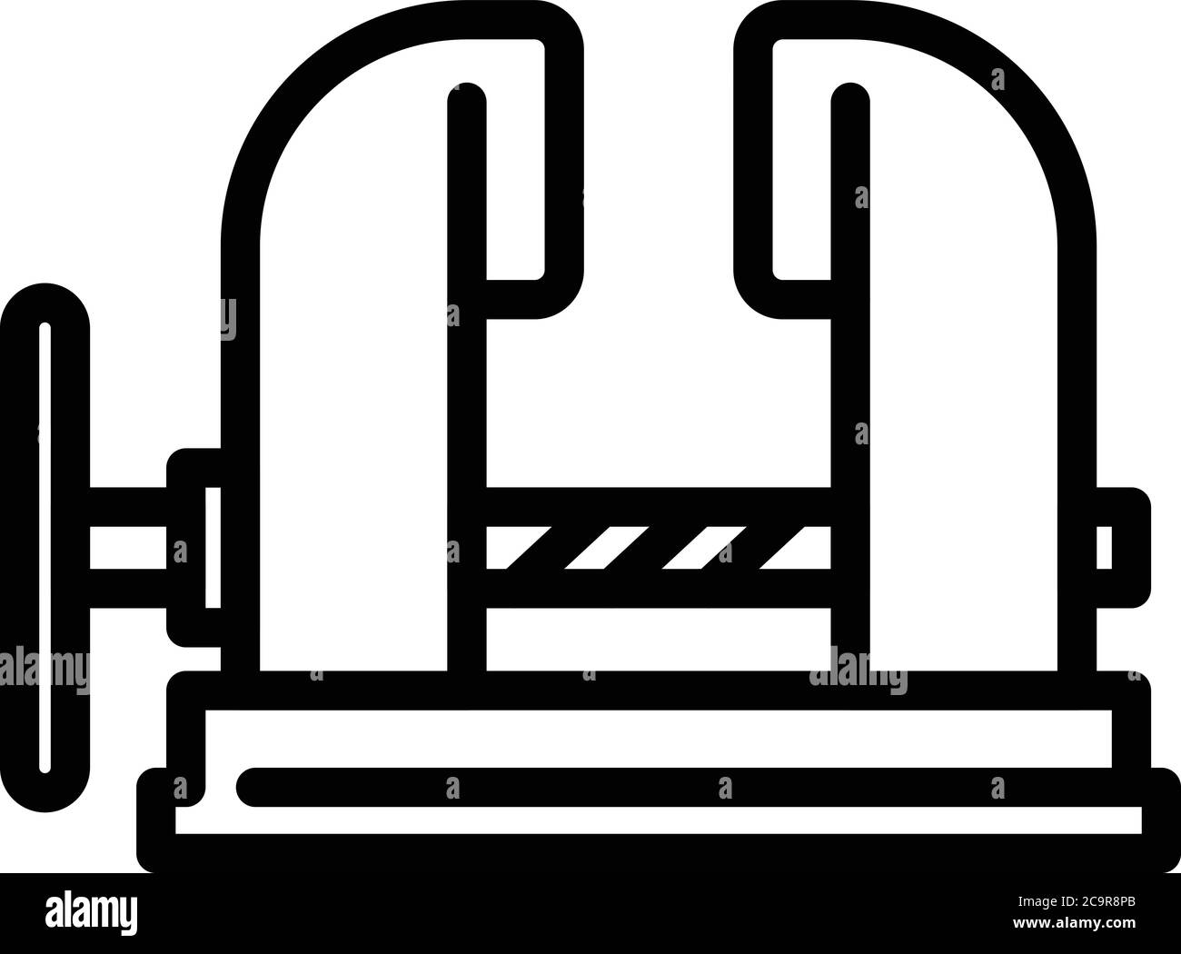 Blacksmith metal vise icon, outline style Stock Vector