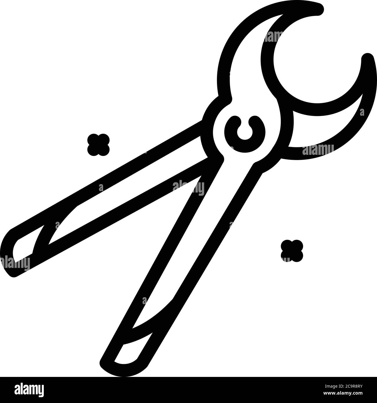 Blacksmith pliers icon, outline style Stock Vector