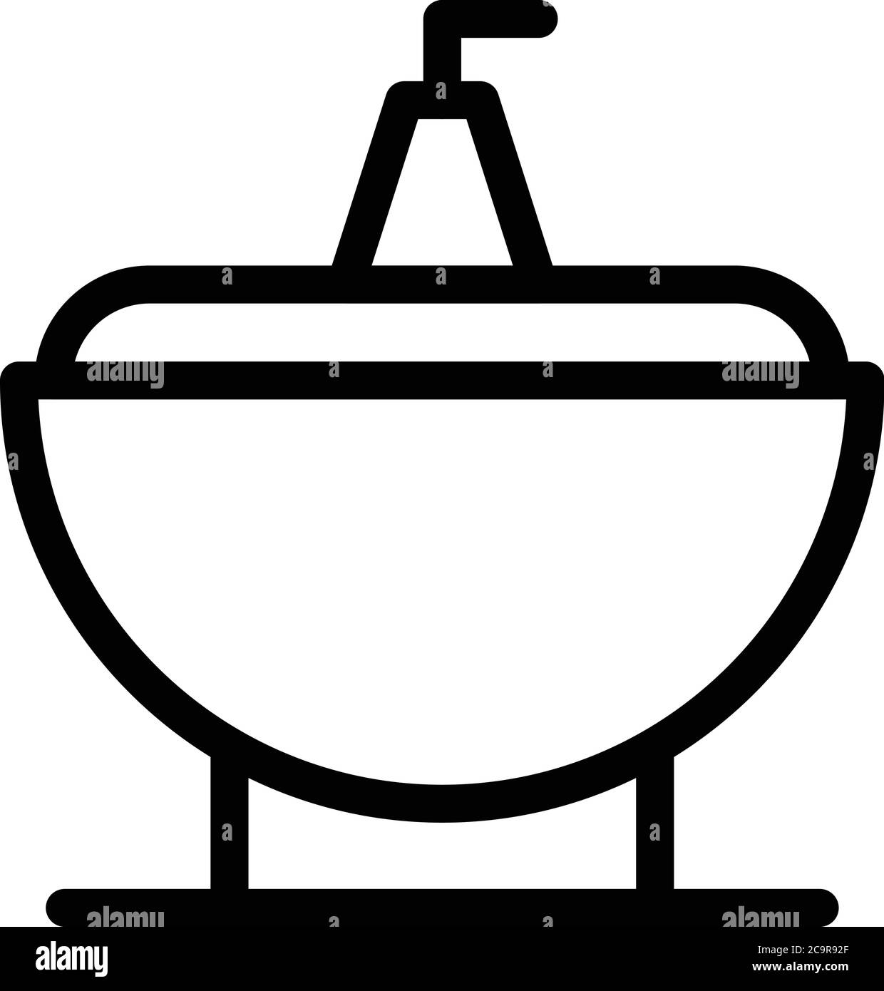 Bath bidet icon, outline style Stock Vector