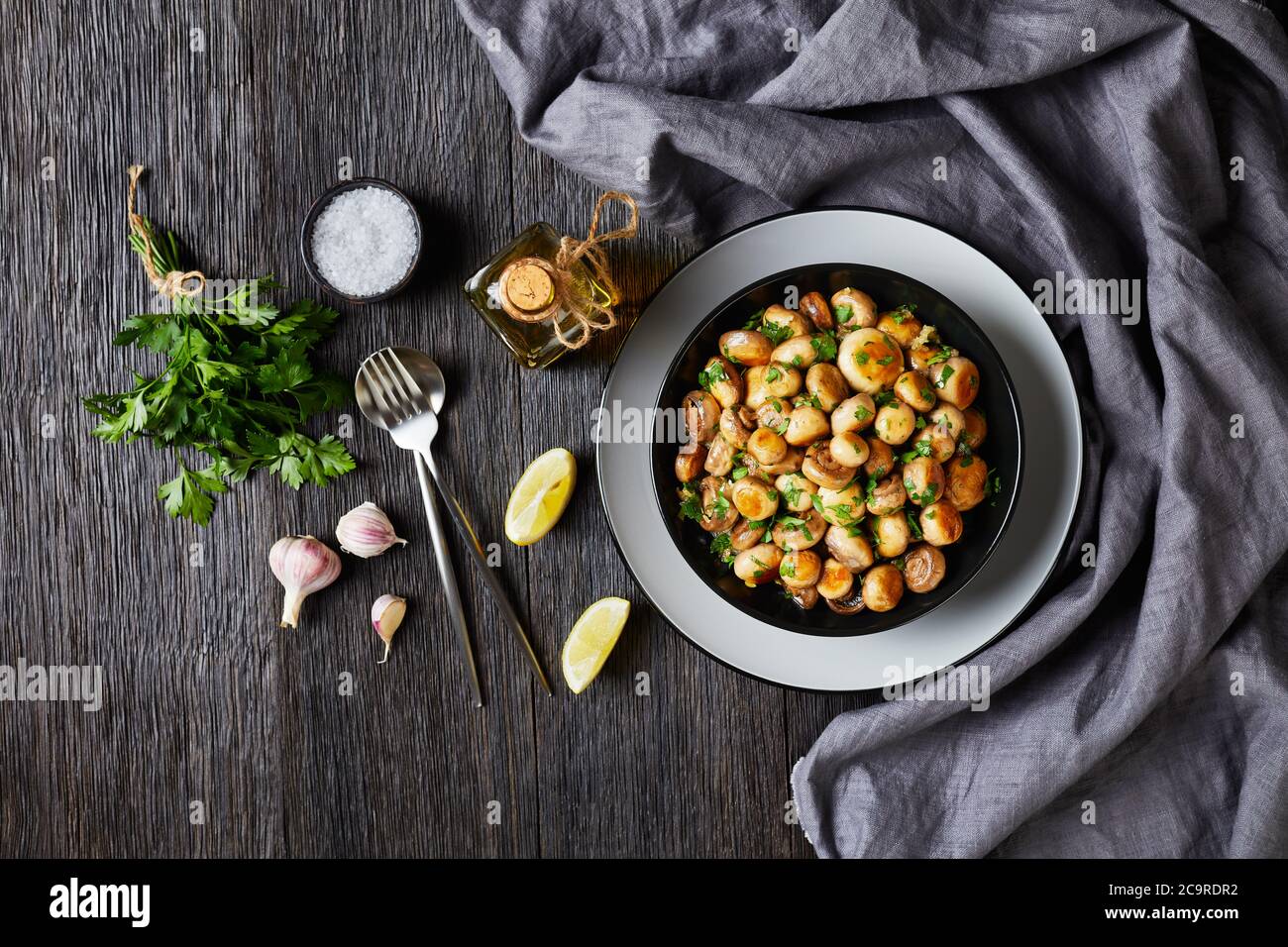 Easy party dish spanish garlic mushroom tapas al ajillo roasted garlic