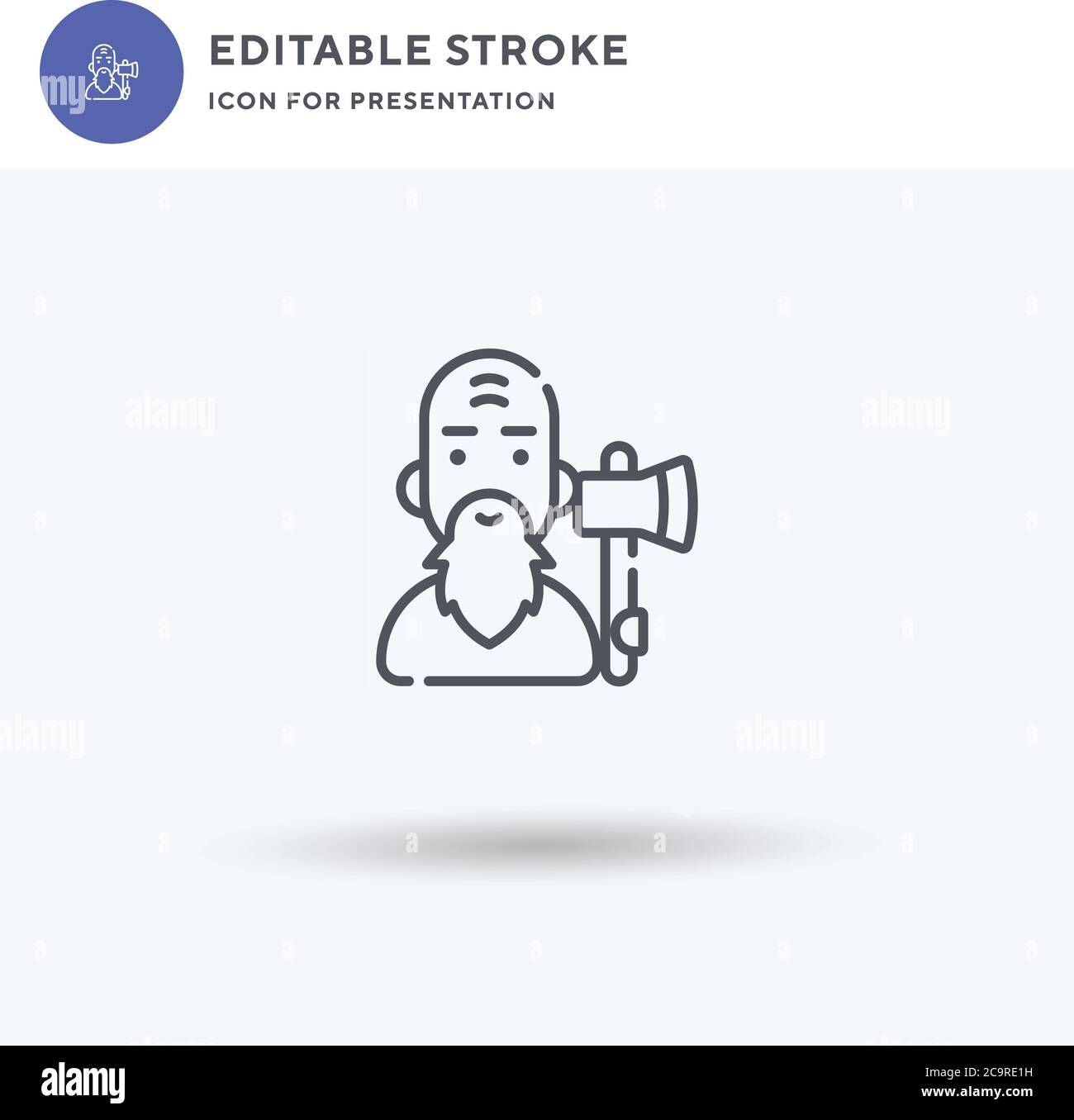 Lumberjack icon vector, filled flat sign, solid pictogram isolated on ...