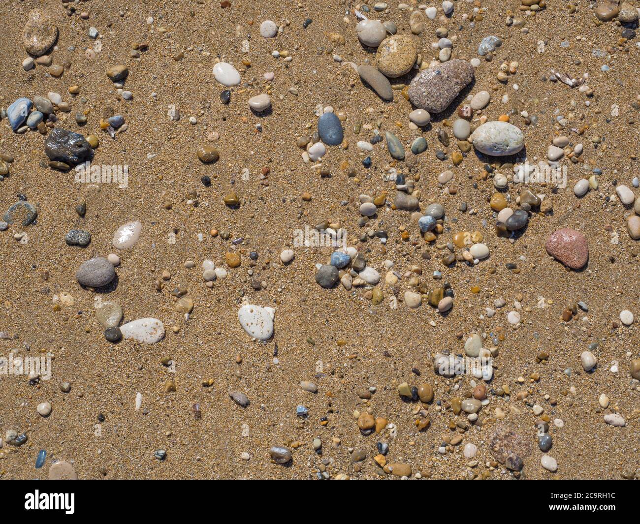 Sand and pebbles stone, summer natural background Stock Photo - Alamy