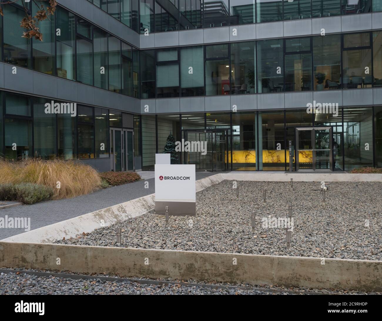 Prague, Czech Republic, December 5, 2019: Chodov business center The ...