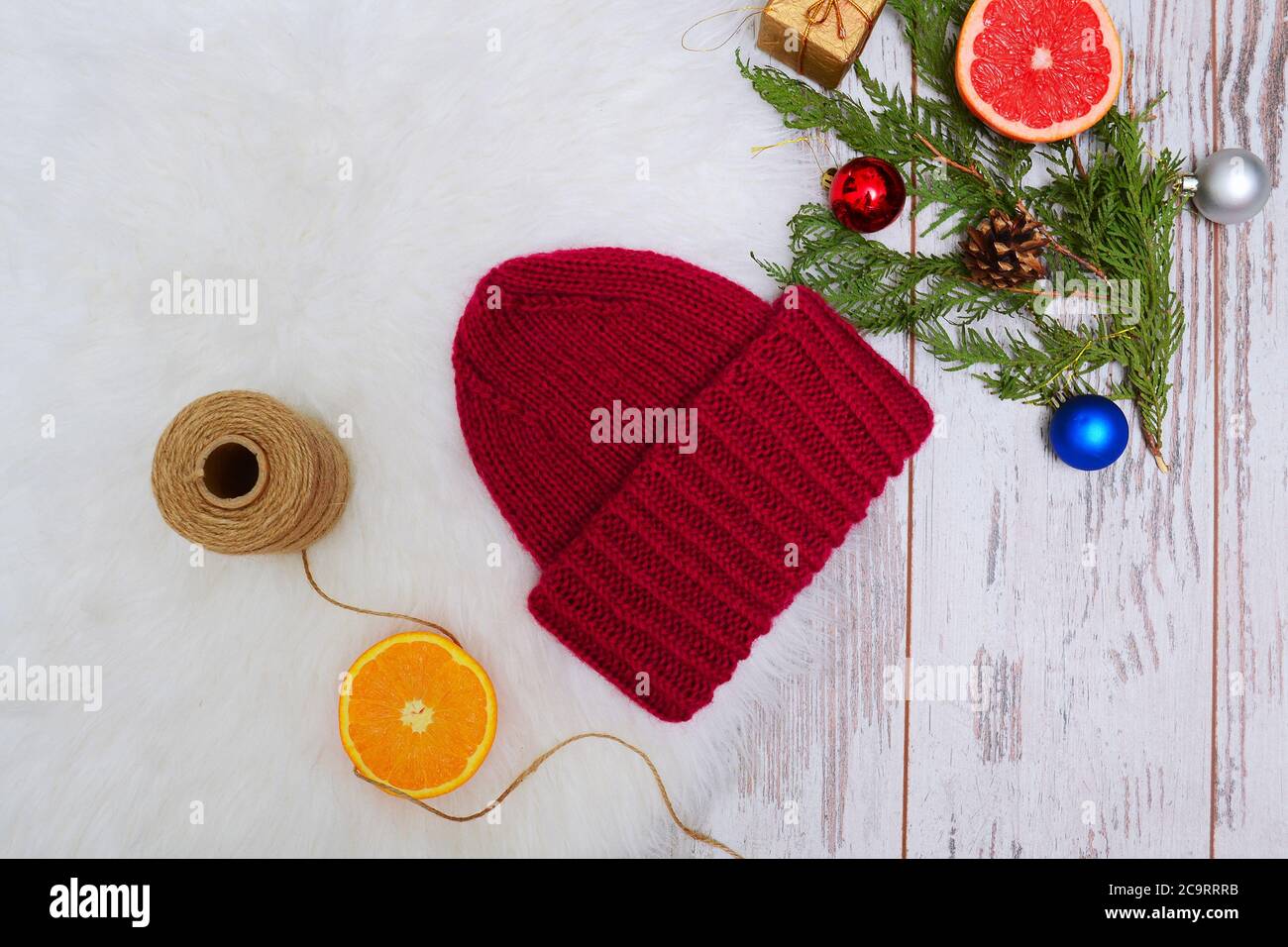 burgundy christmas hat