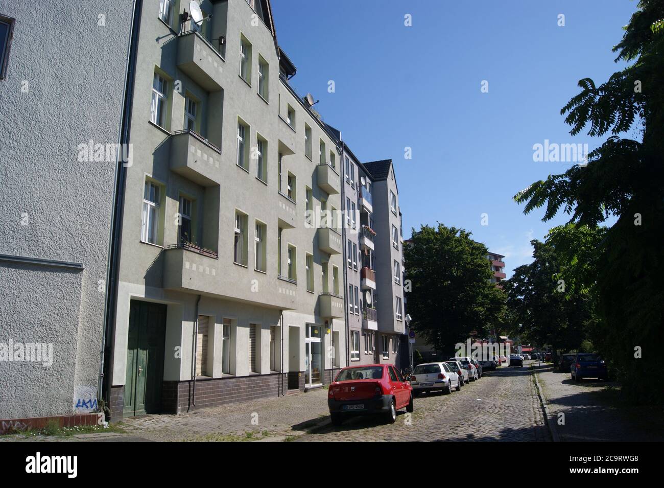 Staakener Straße in Höhe Hausnummer 7, Blickrichtung Ost Stock Photo