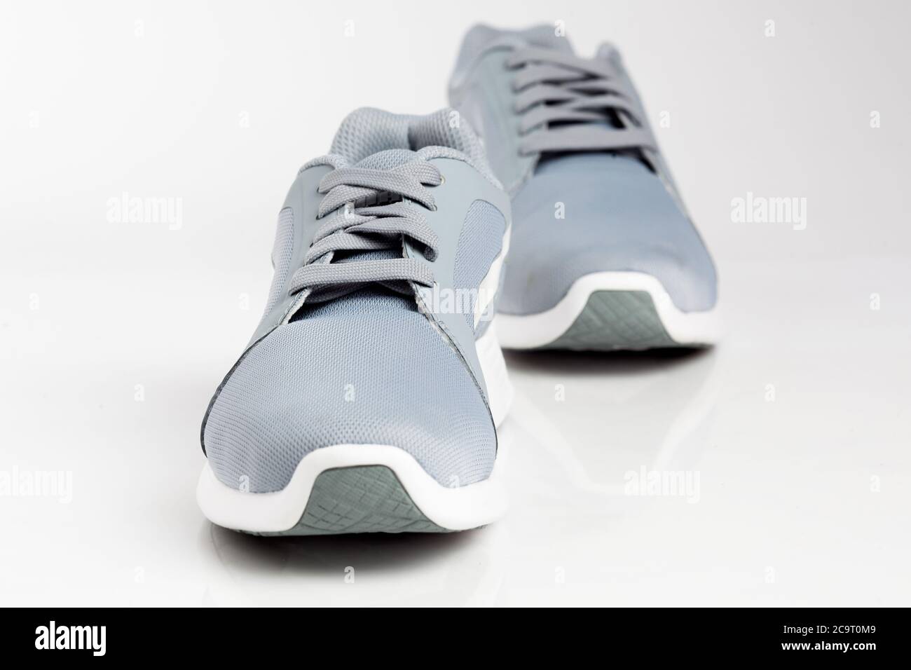 light grey running shoes