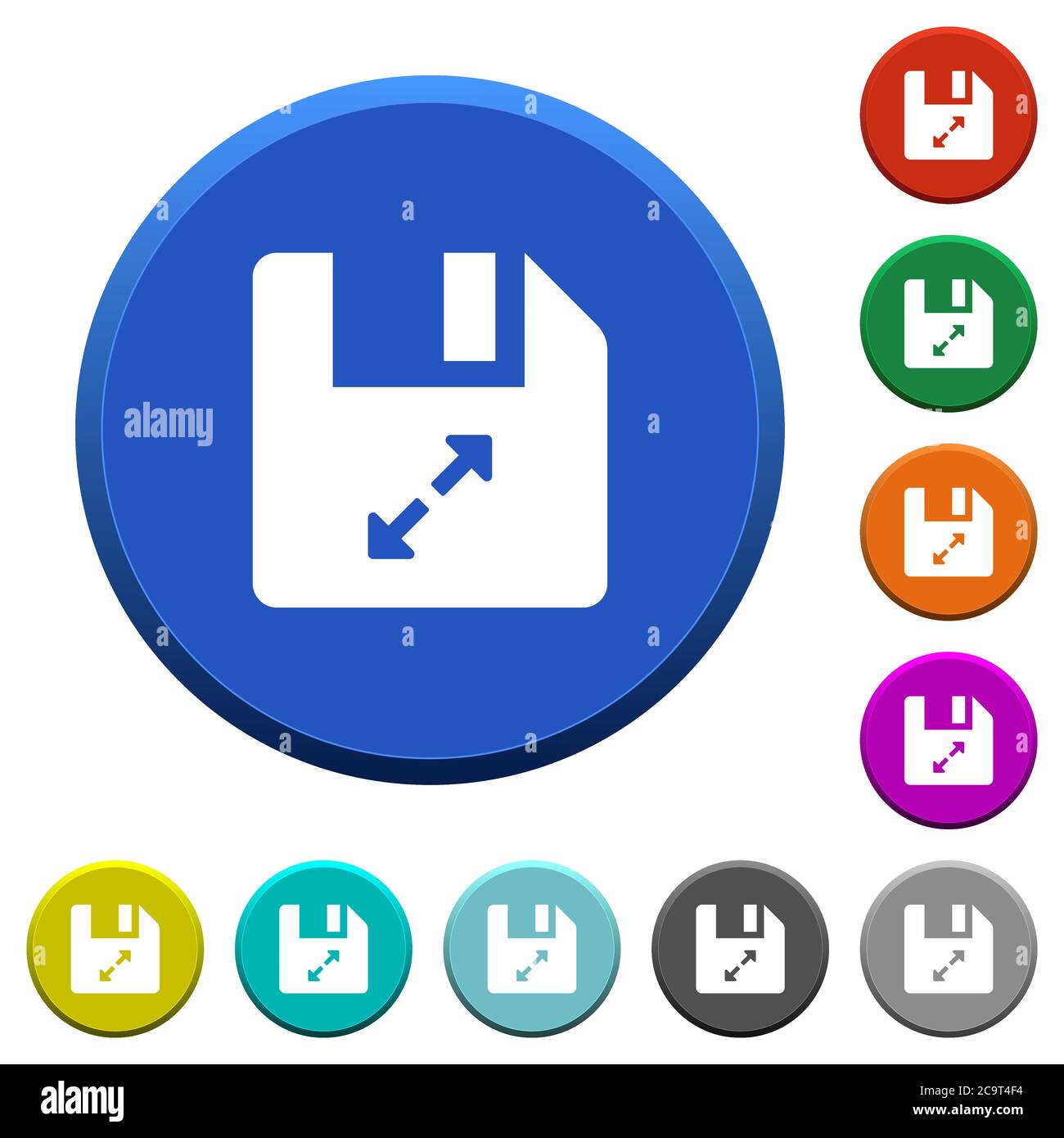 Uncompress file round color beveled buttons with smooth surfaces and ...