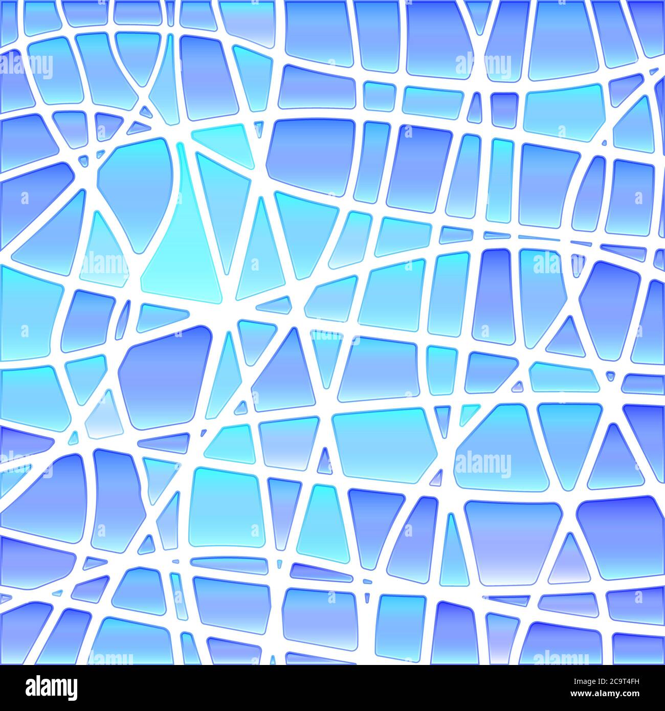 abstract vector stained-glass mosaic background - light blue and violet ...
