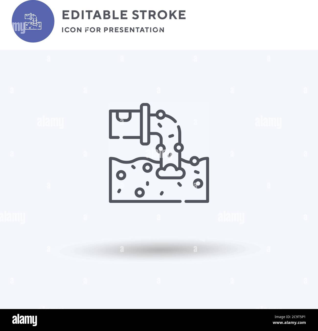 Pollution icon vector, filled flat sign, solid pictogram isolated on ...