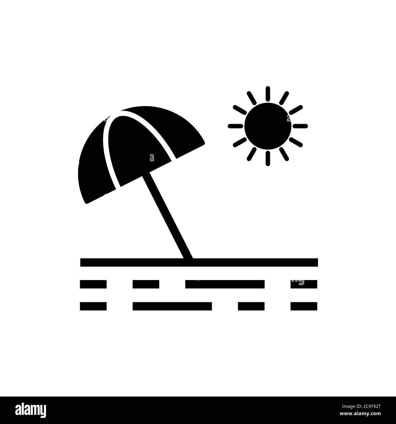 beach icon vector Stock Vector Image & Art - Alamy