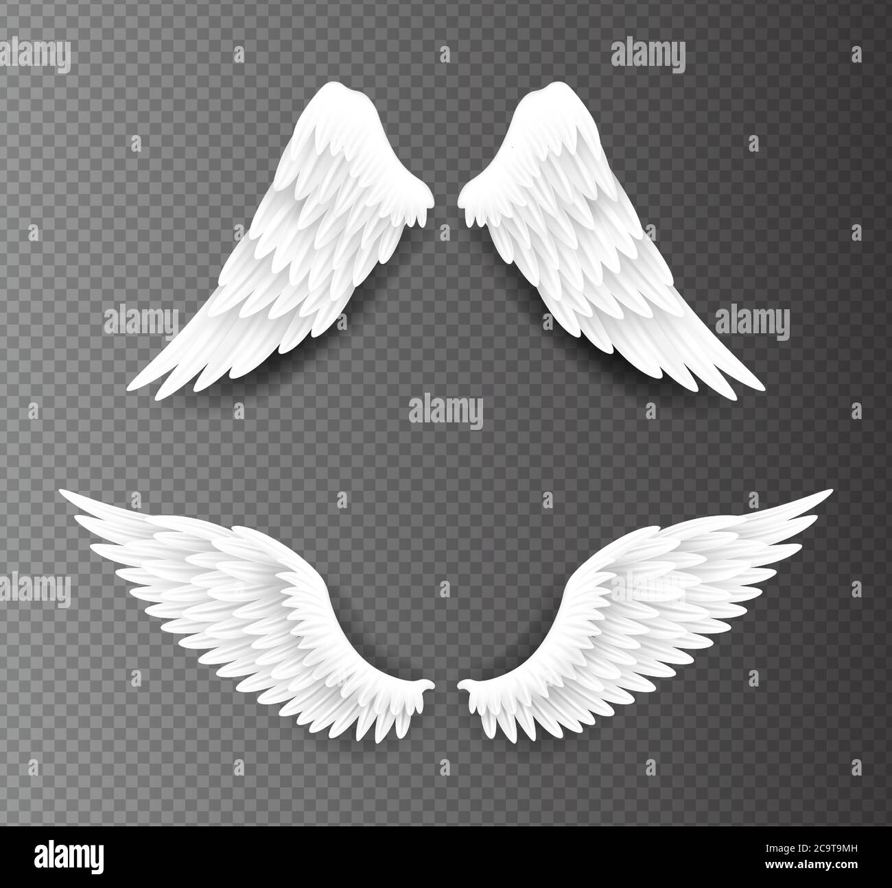 Premium Vector  3d black realistic devil wings isolated on transparent  background vector animal or angel wings