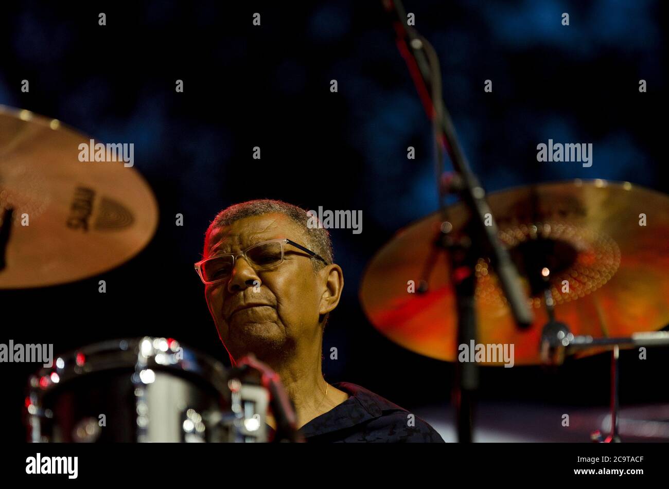 American Drummer And Nea Jazz Master Jack Dejohnette Performing At The Blue Note Jazz Festival At Central Park Summerstage In New York City Stock Photo Alamy