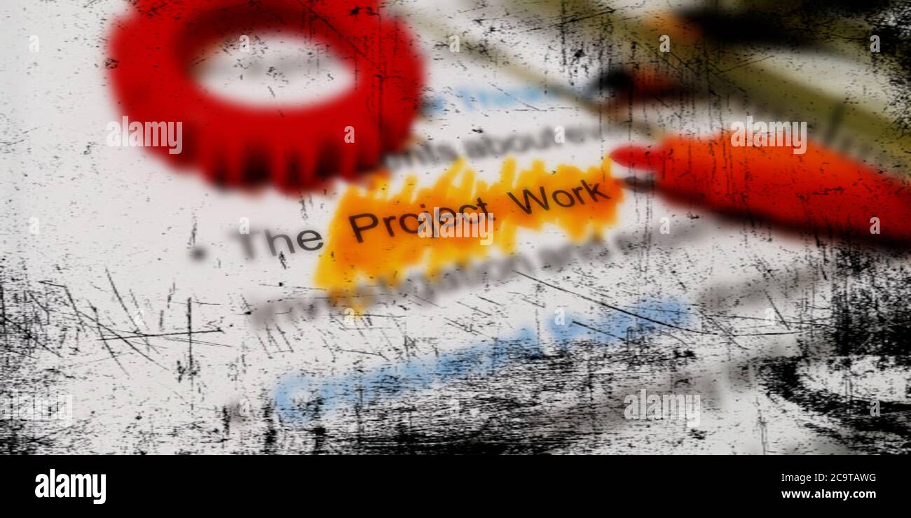 Project work a production vocabulary business text highlighted on ...