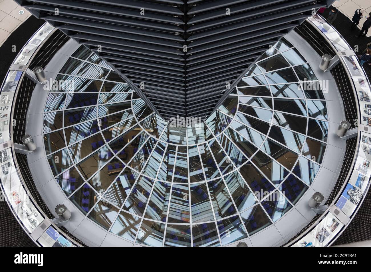Walk-in dome of the Berlin Reichstag building Stock Photo