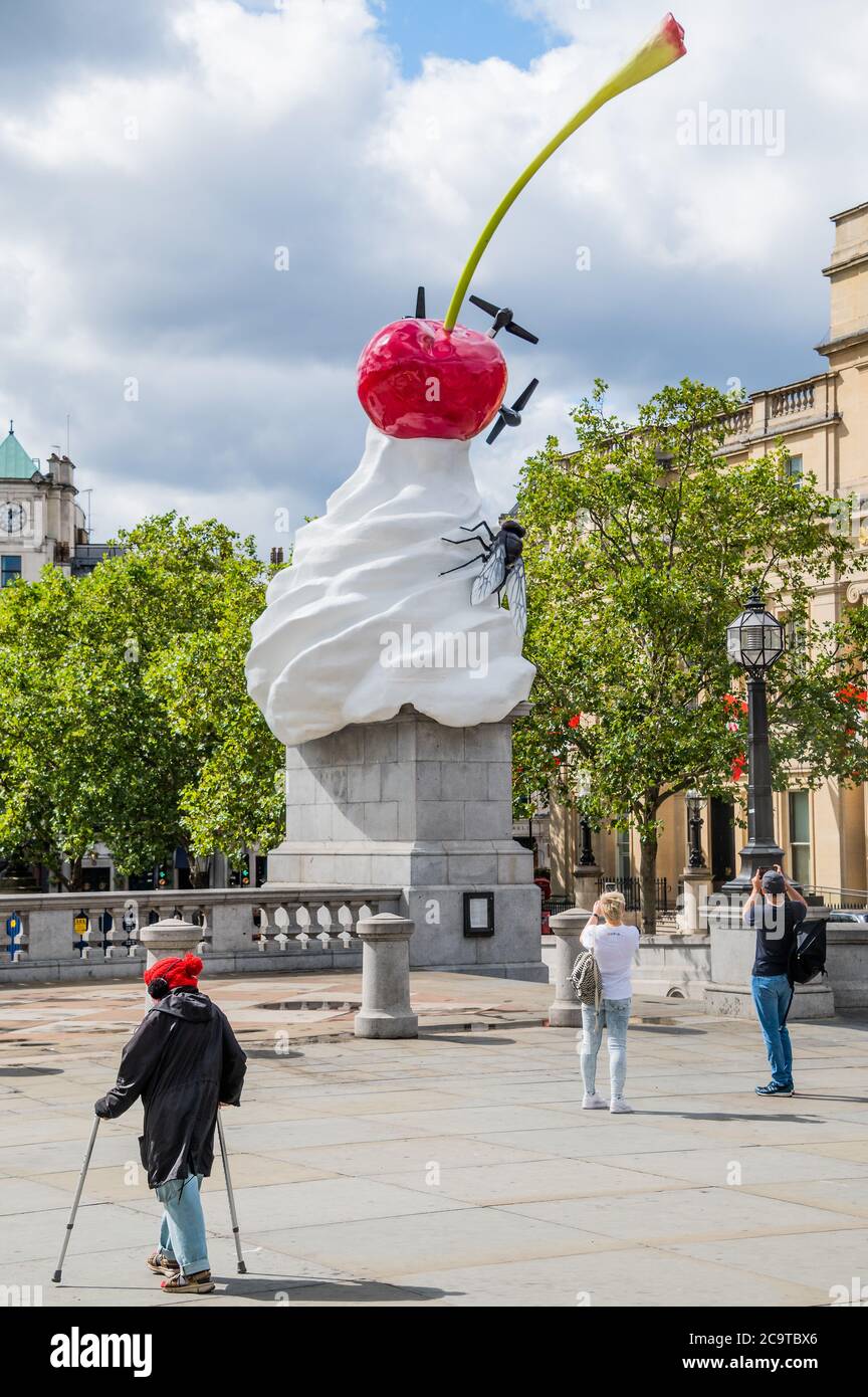 The End A Giant Swirl Of Whipped Cream A Cherry A Fly And A Drone That Transmits A Live Feed Of Trafalgar Square It Is A New Artwork By Artist Heather The End A Giant Swirl Of Whipped Cream A Cherry A Fly And A Drone That Transmits A Live Feed Of Trafalgar Square It Is A New Artwork By Artist Heather