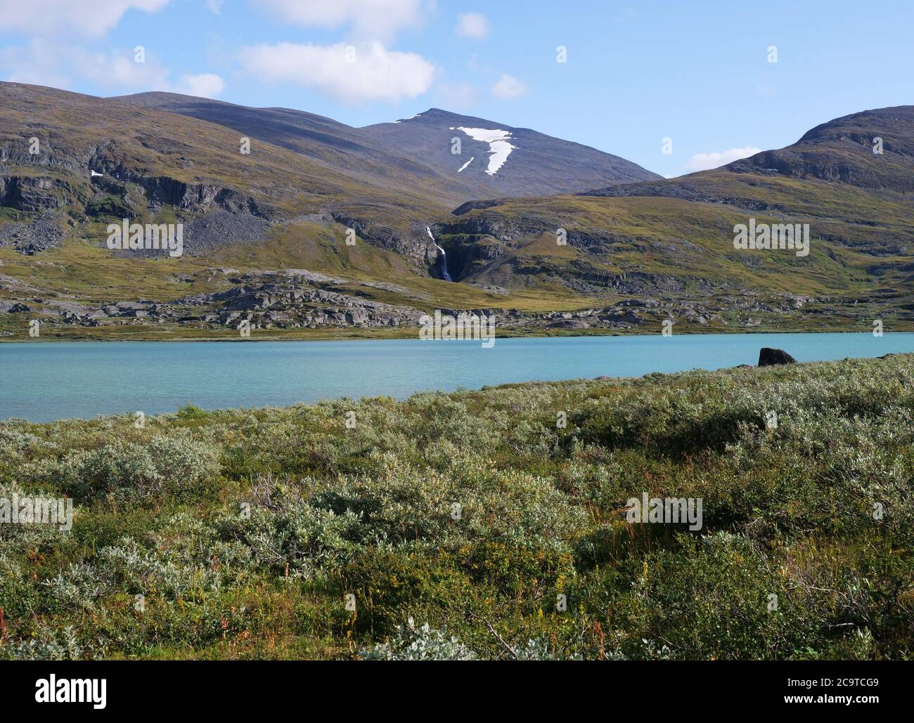 This is Kamajokk in summer. Still full of water melting from the snow of  the mountaintops nearby in the national parks Stock Photo - Alamy