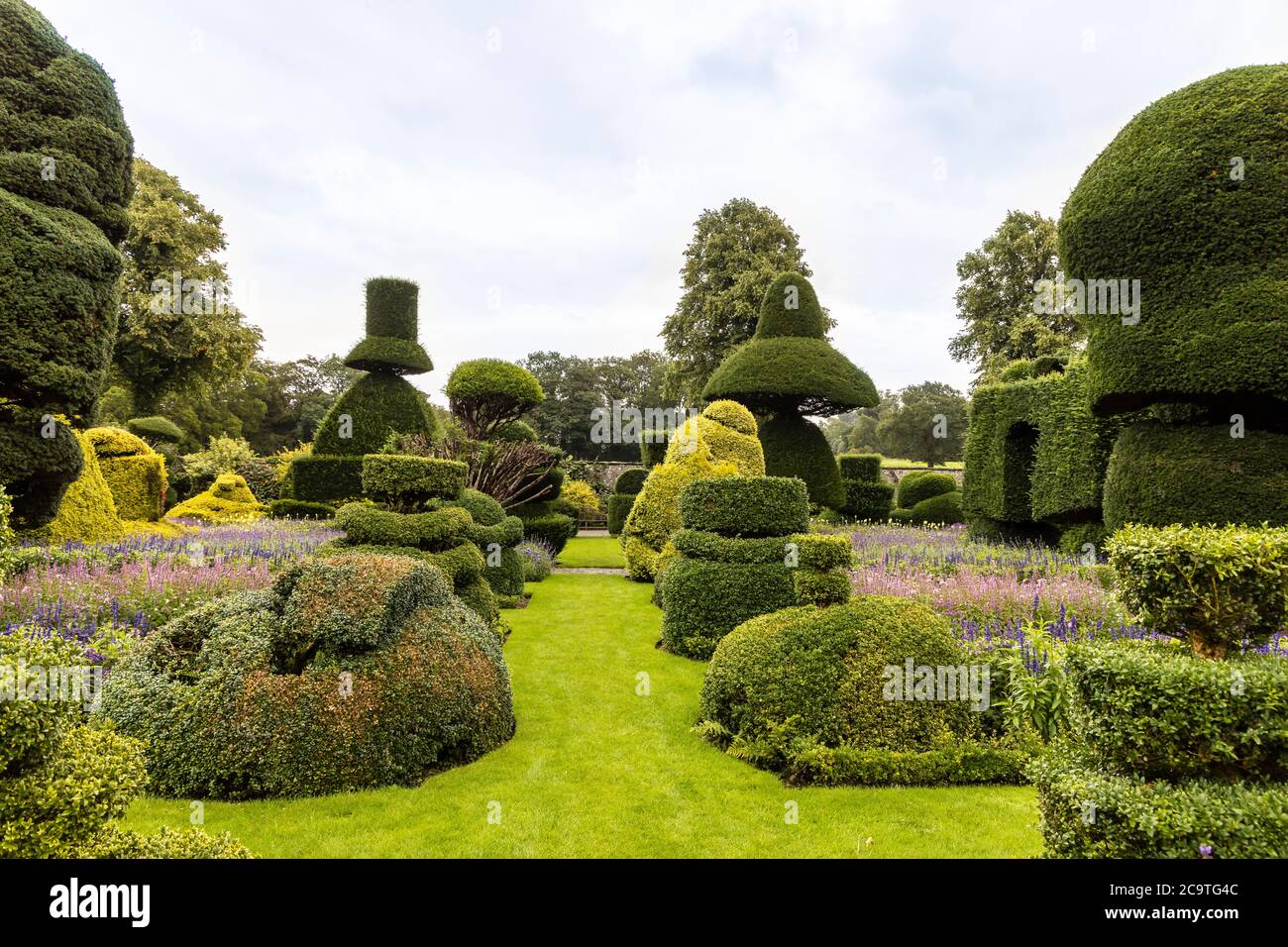 Oldest topiary park in the world with fantastically shaped plants at