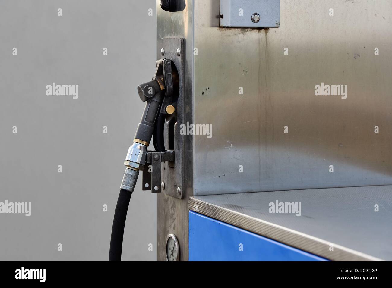 Equipment for refueling cars with propanebutane gas Stock Photo Alamy