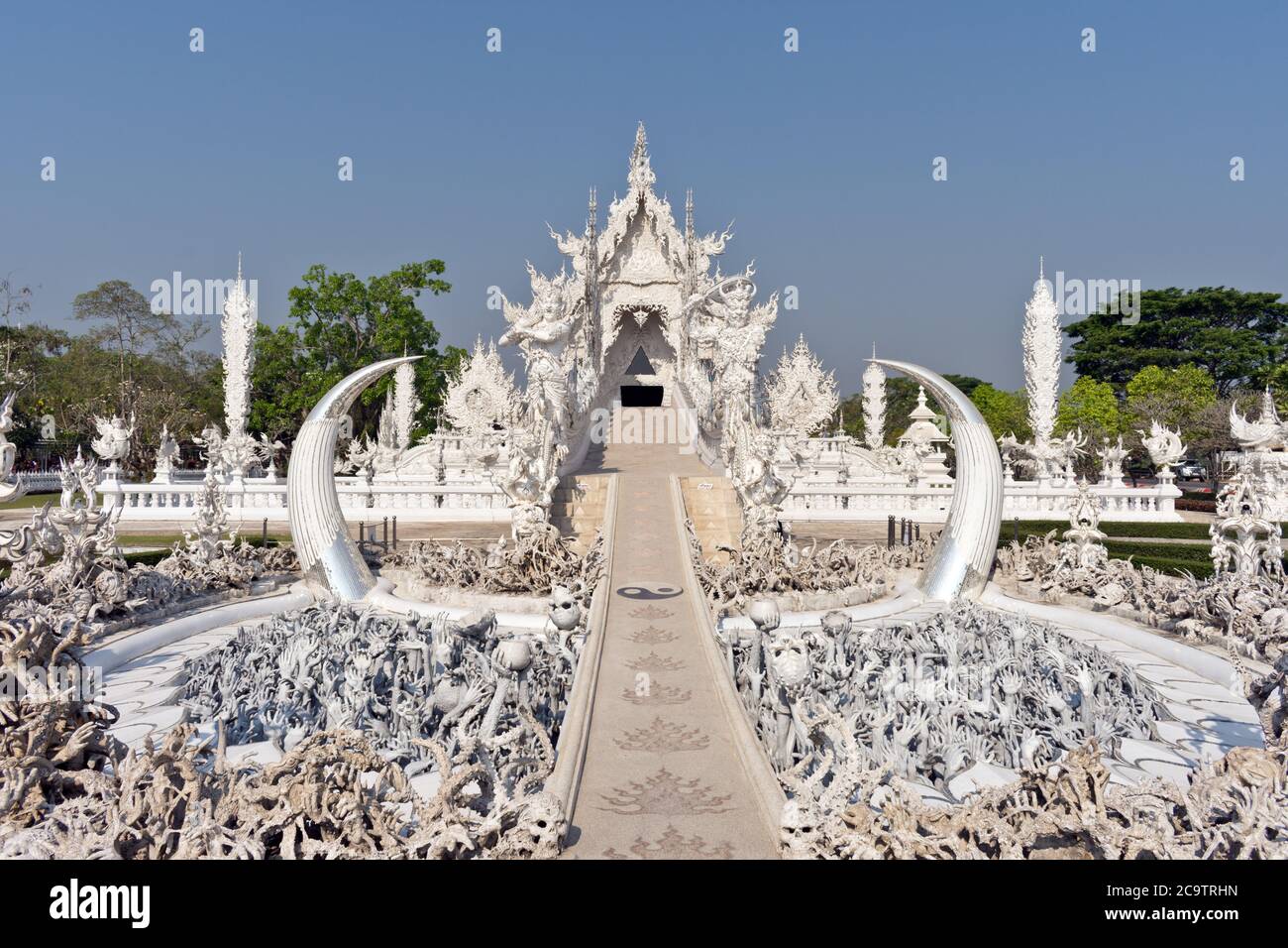 Wat Rong Khun (White Temple), Chiang Rai, Northern Thailand, Thailand, Asia Stock Photo