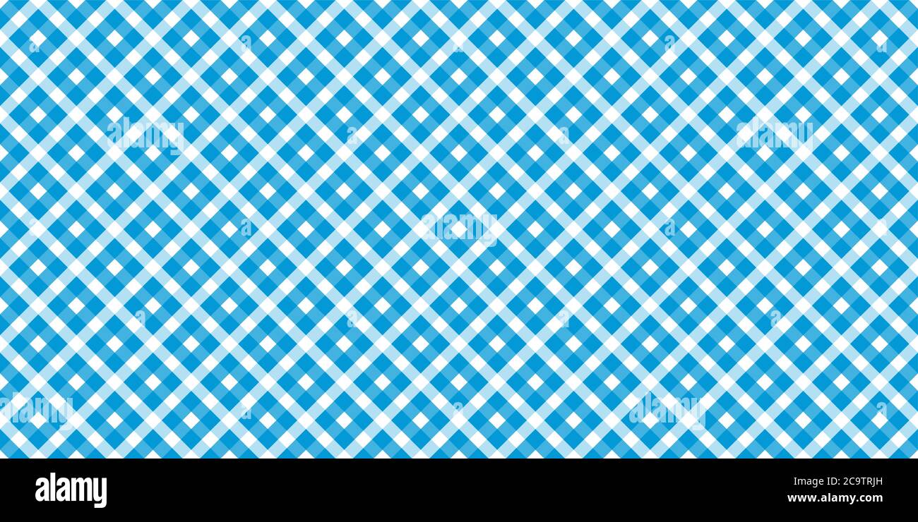 Oktoberfest 2020 background with seamless blue white checkered pattern Stock Vector