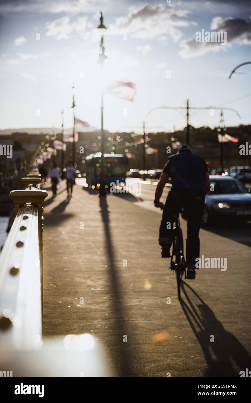 Sunset on margaret bridge hi-res stock photography and images - Alamy