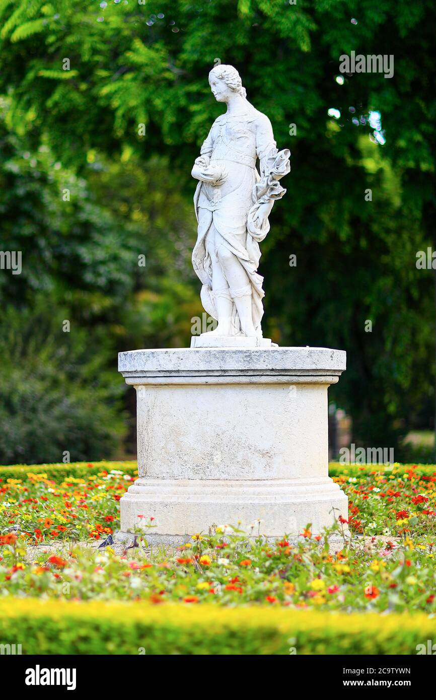 Madrid, Spain - June 16, 2020: Sculpture of Her  in the Retiro park in Madrid. Stock Photo
