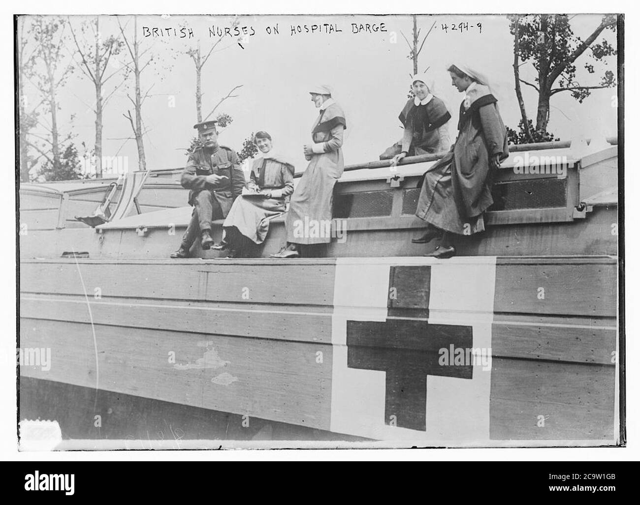 British nurses on hospital barge Stock Photo - Alamy