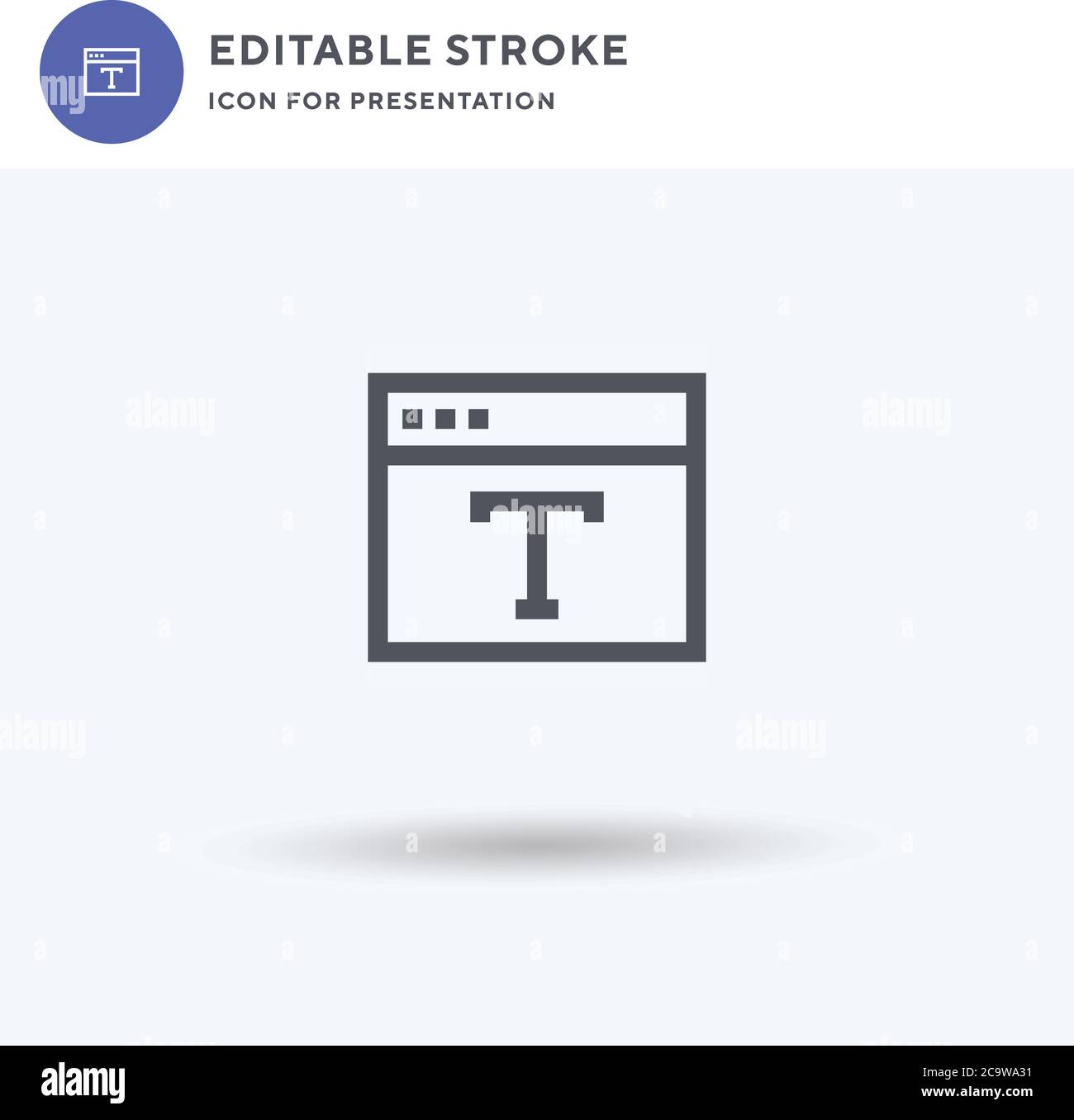 Typography icon vector, filled flat sign, solid pictogram isolated on ...