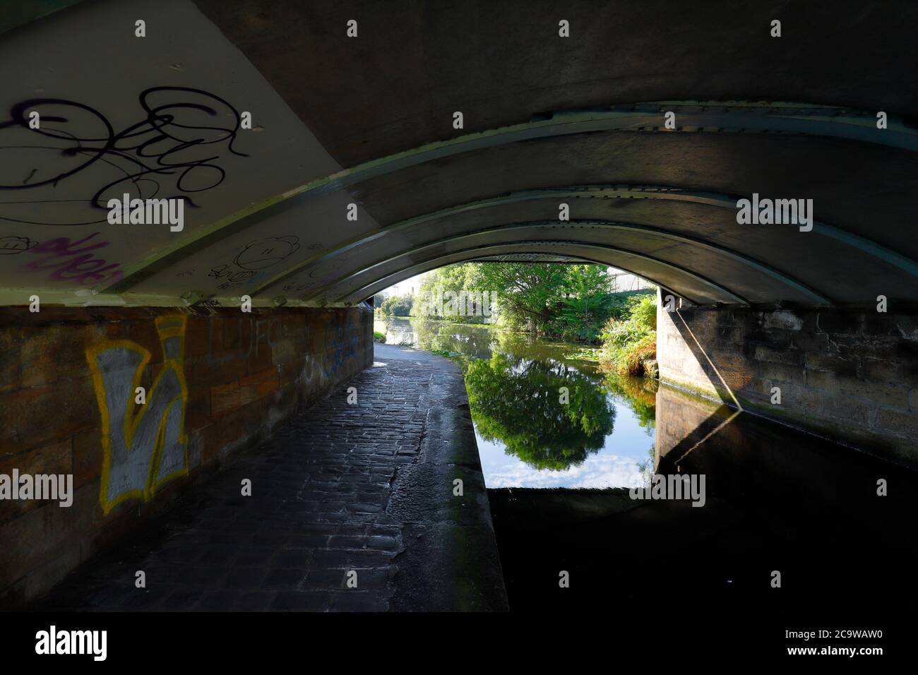 A Victorian Canal bridge over Whitehall Road in Leeds Stock Photo Alamy