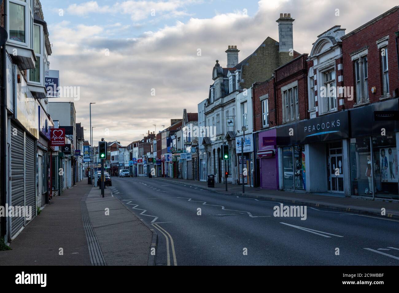 London Road shops in North End Portsmouth, a typical English high