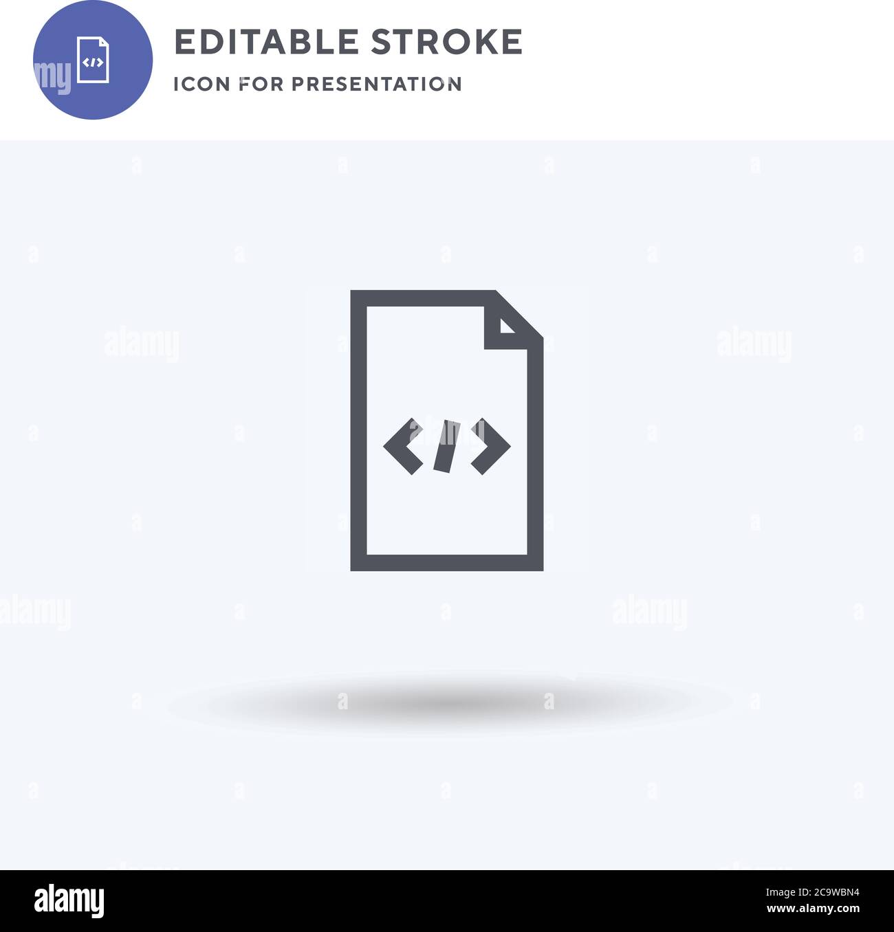 Code icon vector, filled flat sign, solid pictogram isolated on white ...
