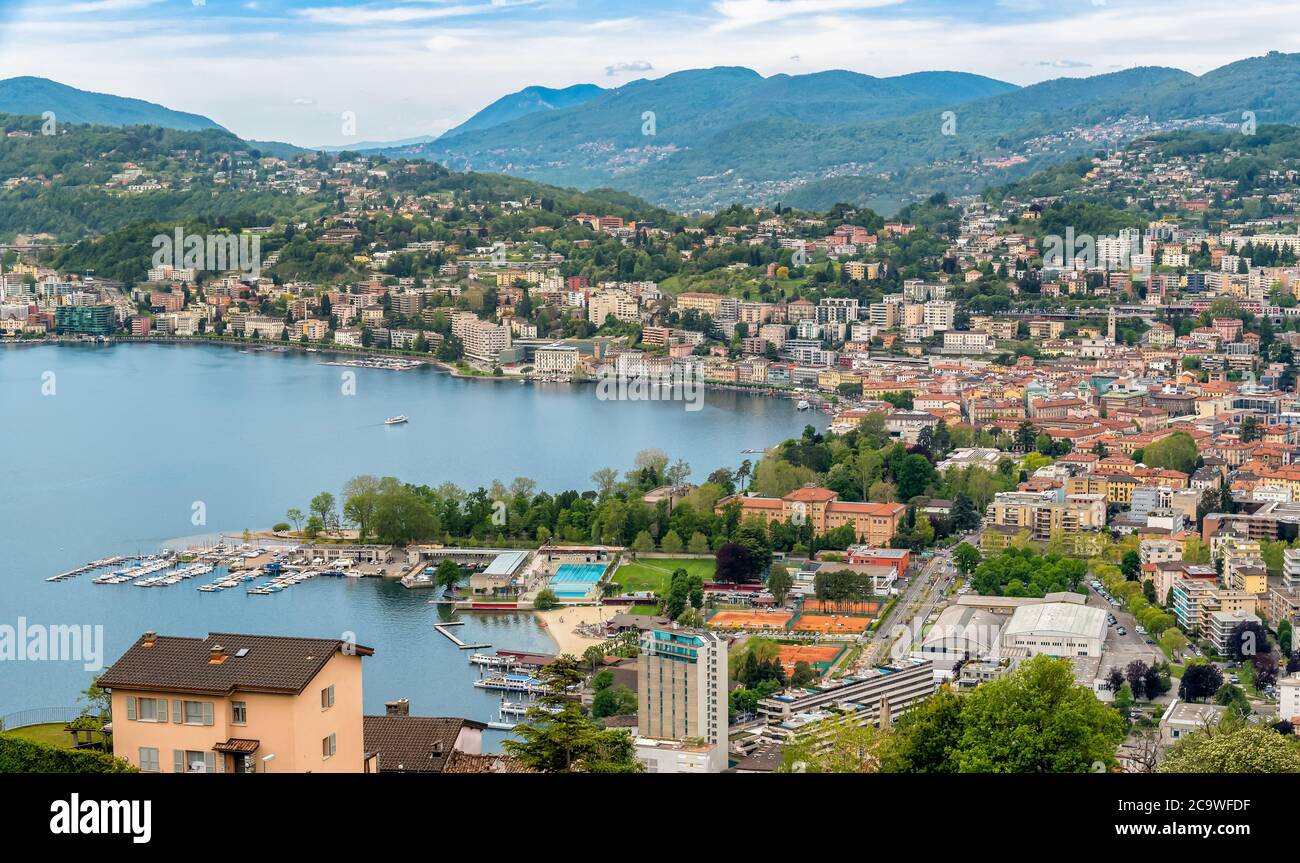 Aerial view lake city switzerland hi-res stock photography and images ...