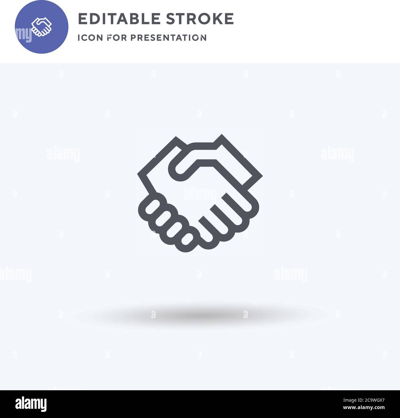 Deal icon vector, filled flat sign, solid pictogram isolated on white ...