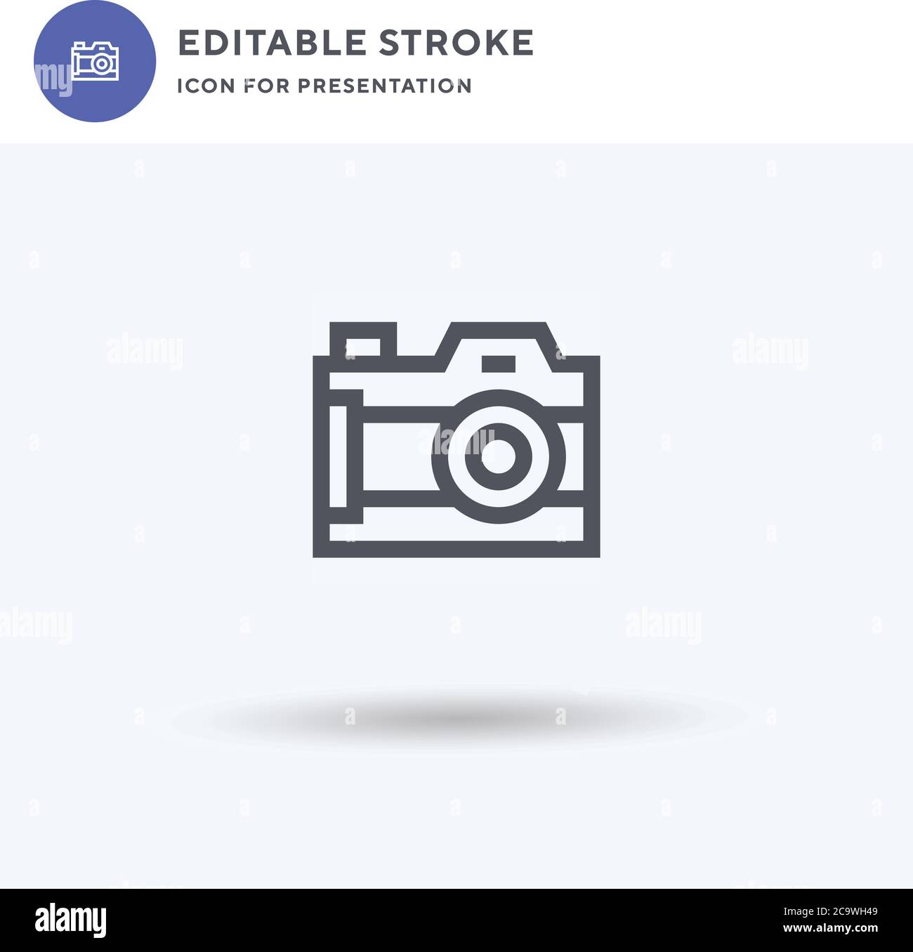 Photo Camera icon vector, filled flat sign, solid pictogram isolated on ...