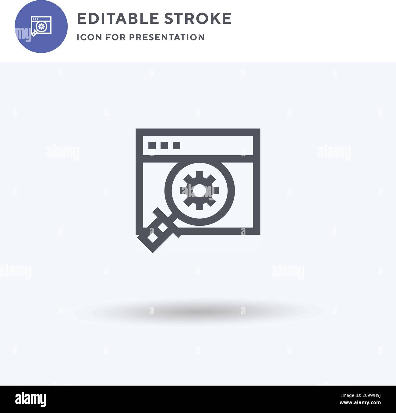 Web Design icon vector, filled flat sign, solid pictogram isolated on ...